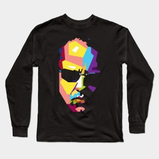 Face of Lars Ulrich Long Sleeve T-Shirt